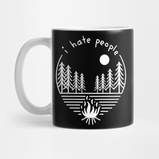 I hate people Camping Design Mug